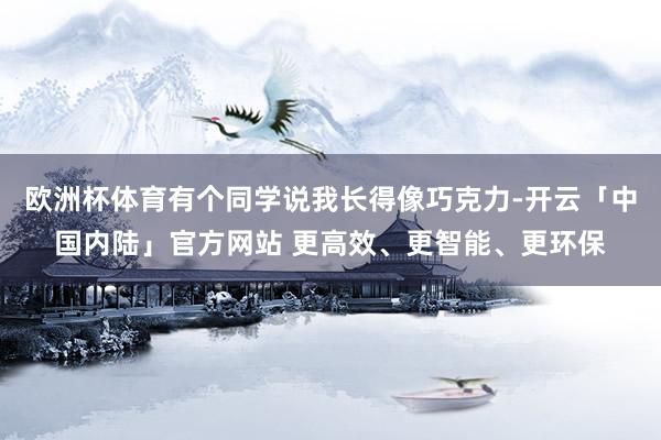 欧洲杯体育有个同学说我长得像巧克力-开云「中国内陆」官方网站 更高效、更智能、更环保