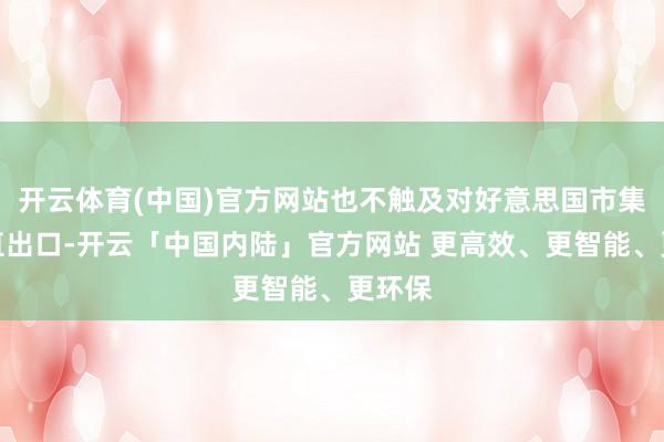 开云体育(中国)官方网站也不触及对好意思国市集的径直出口-开云「中国内陆」官方网站 更高效、更智能、更环保
