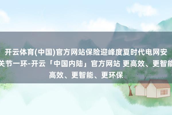 开云体育(中国)官方网站保险迎峰度夏时代电网安逸开动的关节一环-开云「中国内陆」官方网站 更高效、更智能、更环保