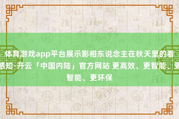 体育游戏app平台展示影相东说念主在秋天里的看见与感知-开云「中国内陆」官方网站 更高效、更智能、更环保
