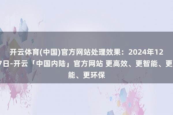开云体育(中国)官方网站处理效果：2024年12月07日-开云「中国内陆」官方网站 更高效、更智能、更环保