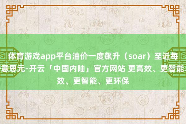 体育游戏app平台油价一度飙升(soar)至近每桶120好意思元-开云「中国内陆」官方网站 更高效、更智能、更环保
