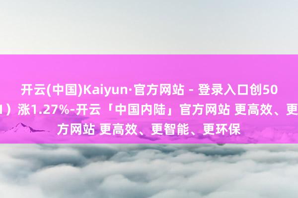 开云(中国)Kaiyun·官方网站 - 登录入口创50ETF(159681)涨1.27%-开云「中国内陆」官方网站 更高效、更智能、更环保