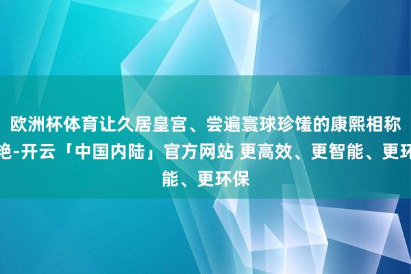 欧洲杯体育让久居皇宫、尝遍寰球珍馐的康熙相称惊艳-开云「中国内陆」官方网站 更高效、更智能、更环保
