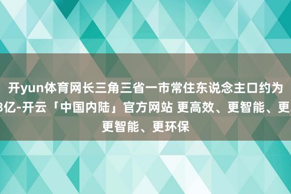 开yun体育网长三角三省一市常住东说念主口约为2.38亿-开云「中国内陆」官方网站 更高效、更智能、更环保