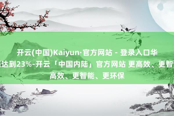 开云(中国)Kaiyun·官方网站 - 登录入口华为阛阓份额达到23%-开云「中国内陆」官方网站 更高效、更智能、更环保