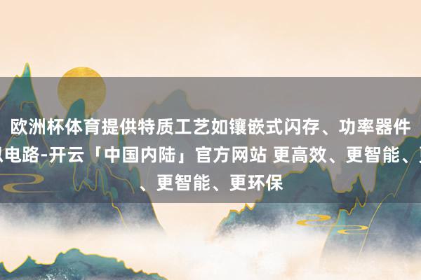 欧洲杯体育提供特质工艺如镶嵌式闪存、功率器件和模拟电路-开云「中国内陆」官方网站 更高效、更智能、更环保