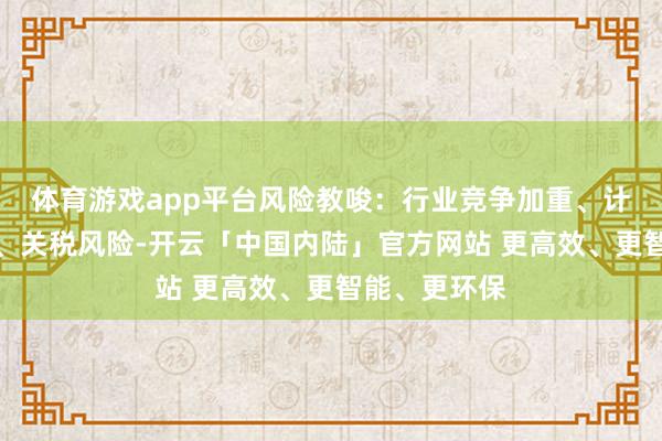 体育游戏app平台风险教唆：行业竞争加重、计谋不足预期、关税风险-开云「中国内陆」官方网站 更高效、更智能、更环保