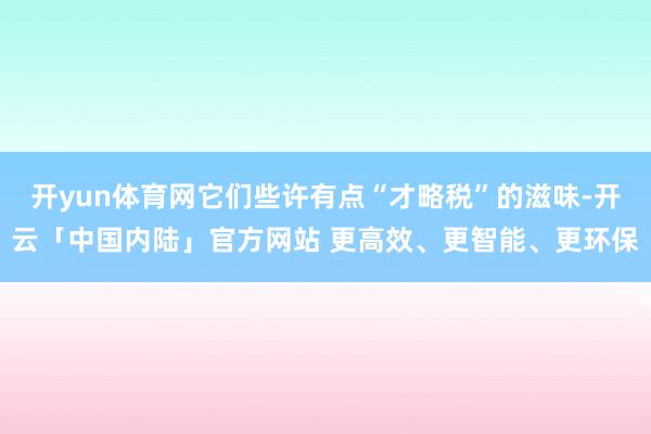 开yun体育网它们些许有点“才略税”的滋味-开云「中国内陆」官方网站 更高效、更智能、更环保